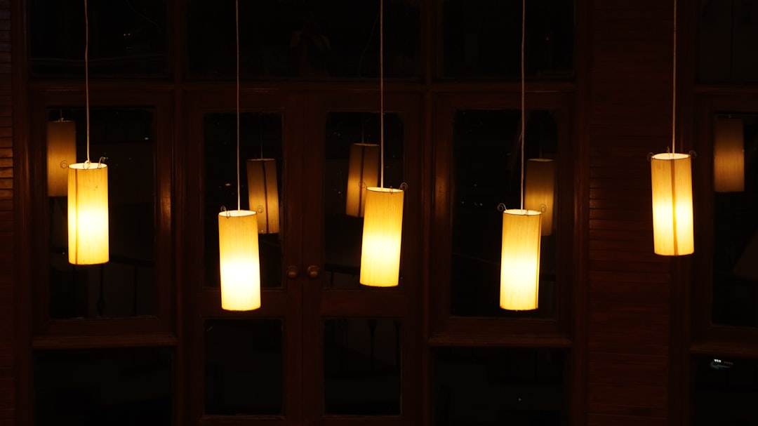 Warm restaurant dining room interior